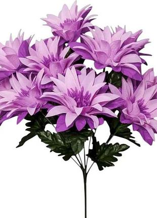 Букет штучних квітів бавовна жоржини h-45см г-10 р-15см бузковий (2шт/уп) 4101 тм китай