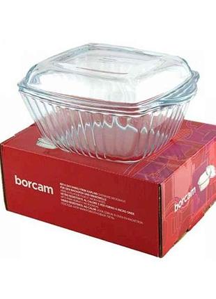 Каструля з кришкою 1,8л прямокутна borcam 59029 (под.уп.) тм pasabahce