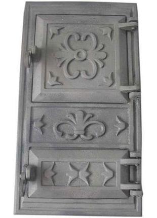 Дверцята чавунні cуцільні квітка 270х490 тм водолій-яп