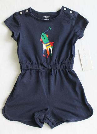 Polo ralph lauren  big pony cotton jersey romper 18 місяців