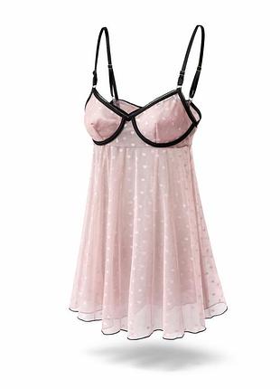 Жіночний пеньюар з напівпрозорої сітки