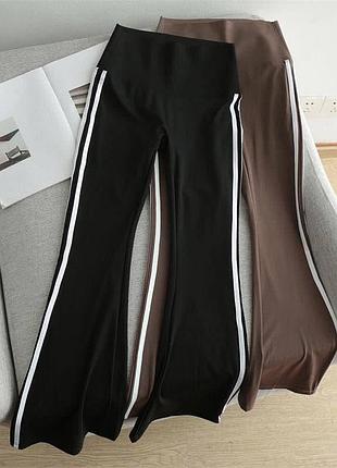 Лосины клеш с лампасами