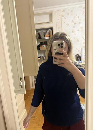 Светр синій зимовий