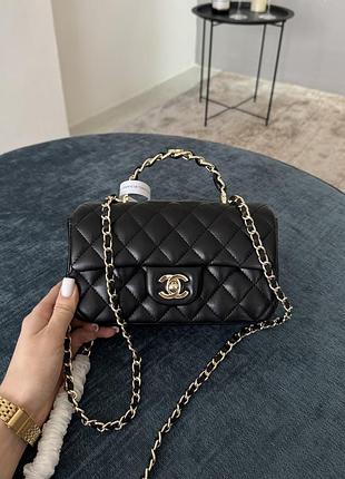 Шкіряна сумка 20см з металевою ручкою в ромбоподібній прострочці ch