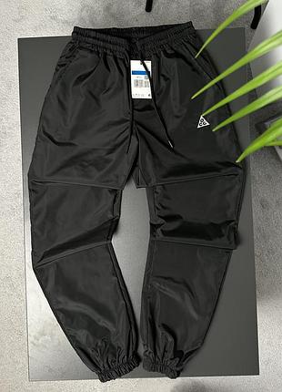 Штани чоловічі спортивні демісезонні nike acg gore-tex з вишитим логотипом чорні