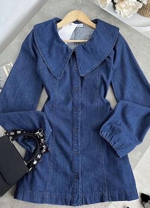 Нова колекція! джинсова силуетна сукня/плаття/сарафан zara.