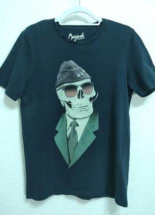 Редкая футболка jack &amp; jones jornew stroud tee ss crew neck, серия "officer skull", model 12126736, размер m
