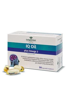 Омега 3+iq oil langsteiner для поддержки мозга, сердца и нервной системы 30 кап.