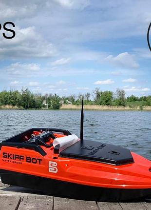 Карповий кораблик skiffbot pro s з gps, бункер 3 кг, пульт, акб 21а, 3 роки гарантії, глубиномір у подарунок