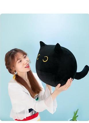 Игрушка кот подушка черный 30 7