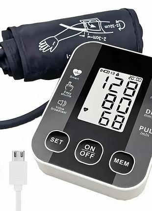 Автоматический тонометр для измерения давления с работой от батареек usb жк-дисплеем индикатором заряда