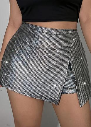 Юбка - шорти блискуча
