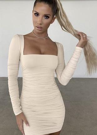 Сукня молочна , бежева масло доапірування міні oh polly zara mango massimo dutti