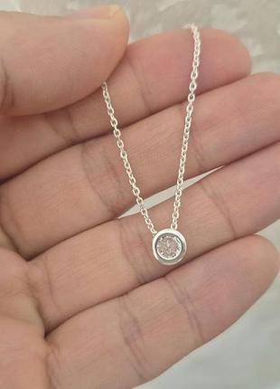 Серебряное колье искра, 925 5