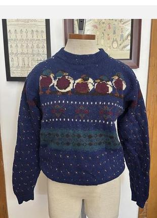 Свитер винтаж с утварями селезнями будет только у тебя р с м