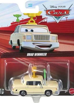 Металева машинка disney pixar cars brad winmiller (бред вінміллер), оригінал mattel