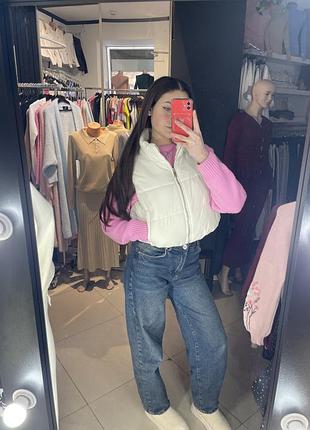 Жіноча укорочена жилетка на змійці. розмір м(44),хs(40)