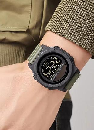 Часы рыбака охотника skmei 2358ag, качественные мужские тактические часы водонепроницаемое im-53