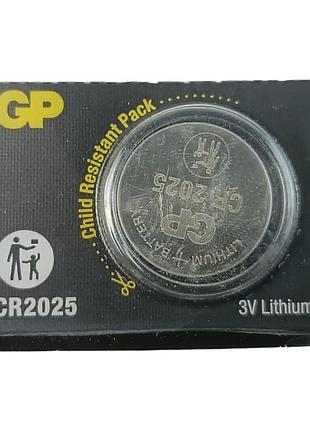Батарейка таблетка литиевая 3.0v cr2025 блистер gp