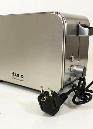 Тостер на 2 ломтика регулировкой температуры magio mg-284 715 вт, электро тостер с регулятором ga-37