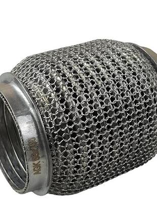 Гофра глушителя 55х100 (3-х слойная) vw короткая, кольчуга, interlock agk