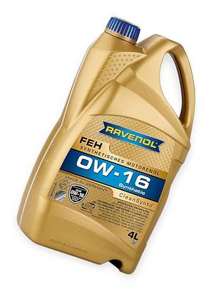 Масло моторное ravenol 0w-16 feh "synthetic" sp (rc), gf-6b 4л