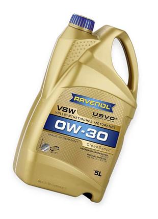 Масло моторное ravenol 0w-30 vsw "fullsynth pao" sn, с3, vw 504-507 5л