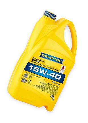 Масло моторное ravenol 15w-40 turbo plus shpd "mineral" ci-4-sl, е7, a3-b4 5л