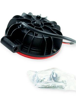 Фара дополнительная led круглая 120х50 (дм ш) 30w красная окантовка optimal-l
