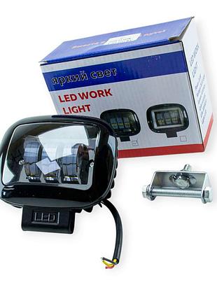 Фара дополнительная led прямоугольная 120х100х50 (д в ш) 30w белый, жолтый blaskar