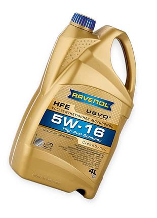 Масло моторное ravenol 5w-16 hfe "high fuel economy pao" sn 4л