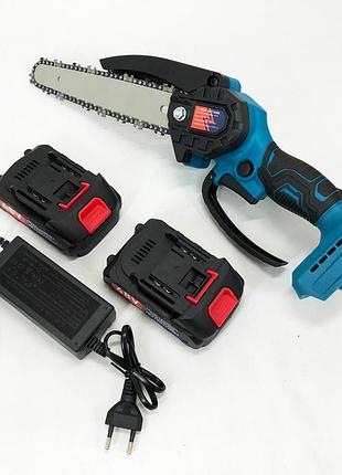 Качественная пила аккумуляторная для сада domotec 8"(20см) 48 в, профессиональная мини-пила для сада af-98