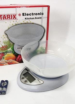 Точні ваги для кухні matarix mx-407 5 кг, ваги кухонні з автоматичним вимкненням побутові з чашею wp-32