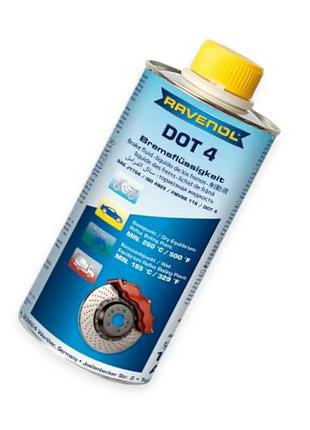 Жидкость тормозная 0.5л "dot-4" ravenol