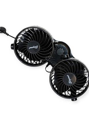 Вентилятор двойной 24 v (2 х d 4" - 10,4 см) на стойке, две скорости elegant