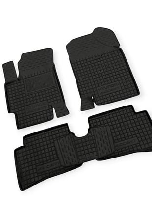 Килимки салону hyundai accent iii, kia rio ii (2005-2010) борт 2,5 см, з перемичкою avto-gumm
