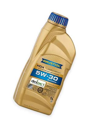 Масло моторное ravenol 5w-30 hdx "synthetic" genuine parts dexos 1, sp (rc), gf-6a 1л