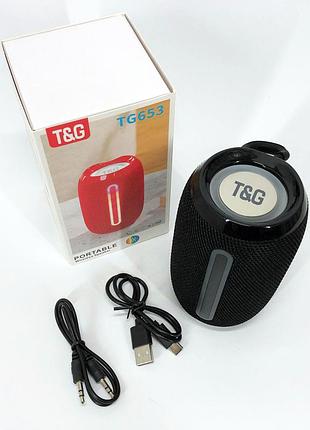 Блютуз колонка для пляжу tg653, колонка з підсвічуванням портативна акумуляторна переносна hp-42