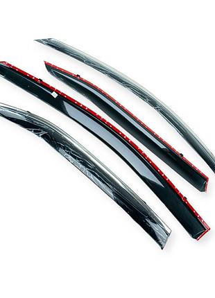 Ветровик toyota camry xv 40 2006-2011 (скотч) topvisor c хром молдингом