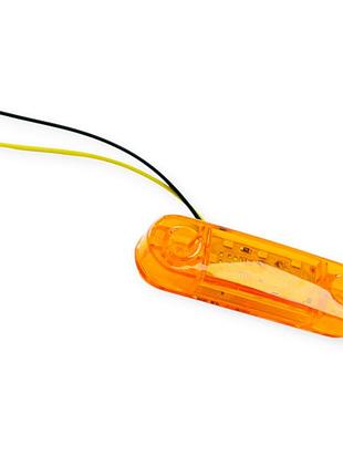 Ліхтар маркерний овальний помаранчевий 87х25мм 9 led (12-24v) autolight