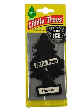 Ароматизатор на дзеркало сухий ялинка little trees "black ice"