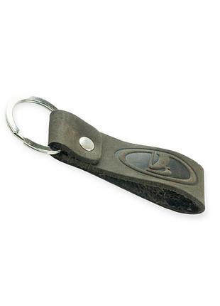 Брелок lada шкіряний тиснений коричневий