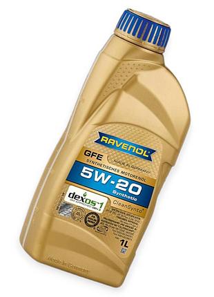 Масло моторное ravenol 5w-20 gfe "synthetic" dexos1, sp (rc), gf-6a hybrid 1л