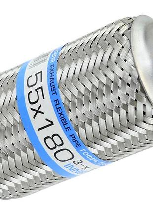 Гофра глушителя 55x180 (3-х слойная) euroex