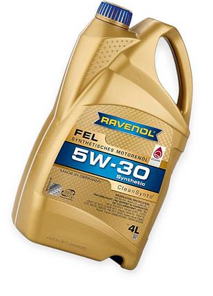 Масло моторное ravenol 5w-30 fel "synthetic" sn-cf, с2 4л mid saps