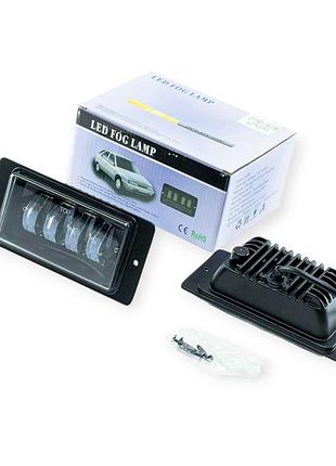 Фара противотуманная 2110-2115 led 40w 4 диодных элементов металлический корпус (к-кт 2 шт) blaskar