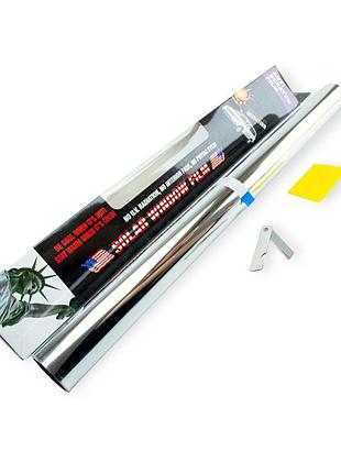 Пленка тонировочная американка 0.5x3m silver (src антицарапин) металлизированная usa