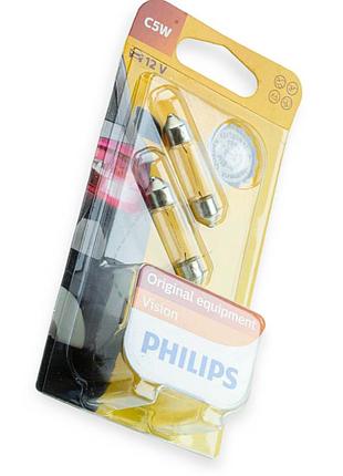 Автолампа ac салона 12v 5w 11*38mm sv8, 5 philips (пара)