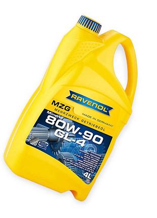 Масло трансмиссионное ravenol 80w-90 mzg mineral gl-4 4л