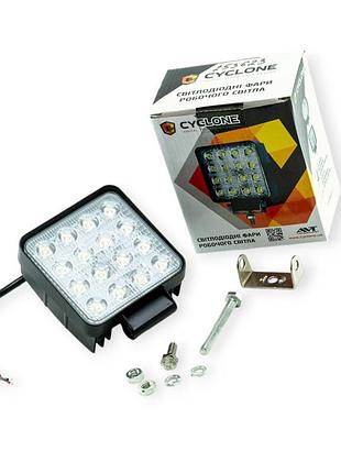 Фара дополнительная led 106х106х60 (д в ш) 48w ближний cyclone